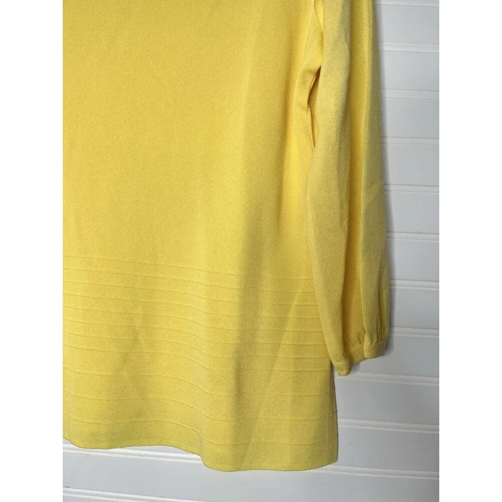 Exclusively Misook- Match Cardigan Sweater Set Santana Knit Yellow Medium - Picture 15 of 16